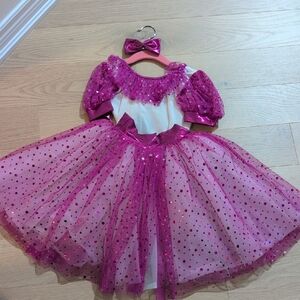 Pink Polka Dot Kids Costume Dress
